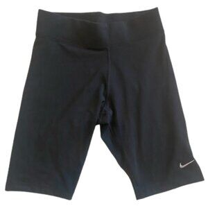 Nike Tight Fit Mid Rise Short Length Biker Shorts Black Women Size Small